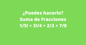 Sumas de fracciones con diferente denominador