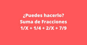 Sumas de fracciones con diferente denominador