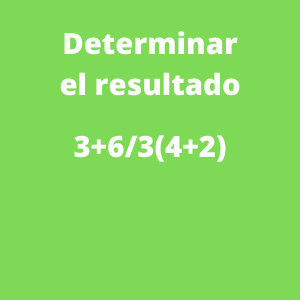 orden de operaciones