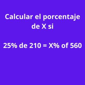 como calcular porcentaje