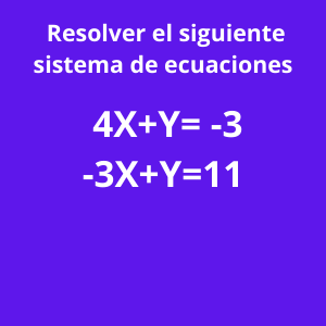 sistema de ecuaciones 2x2