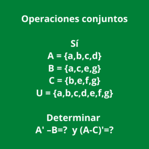 operaciones entre conjuntos