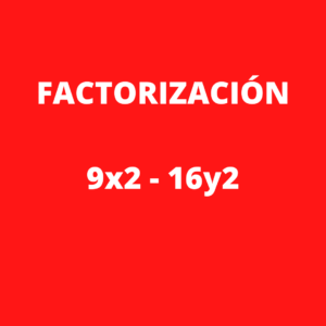 Como se factoriza una ecuacion