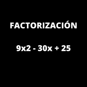Como se factoriza una ecuacion